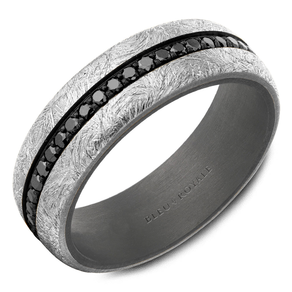 Bleu Royale Wedding Band - RYL-161WTBD7-M10