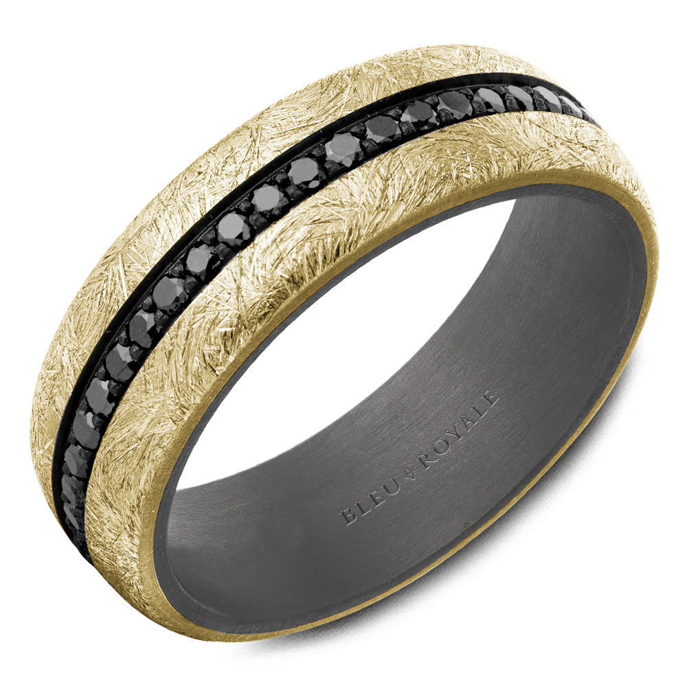 Bleu Royale Wedding Band - RYL-161YTBD7-M10