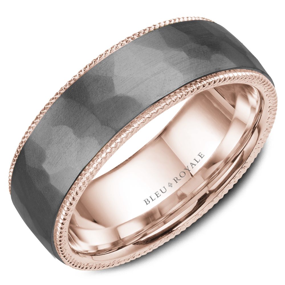 Bleu Royale Wedding Band - RYL-162TR75-M10