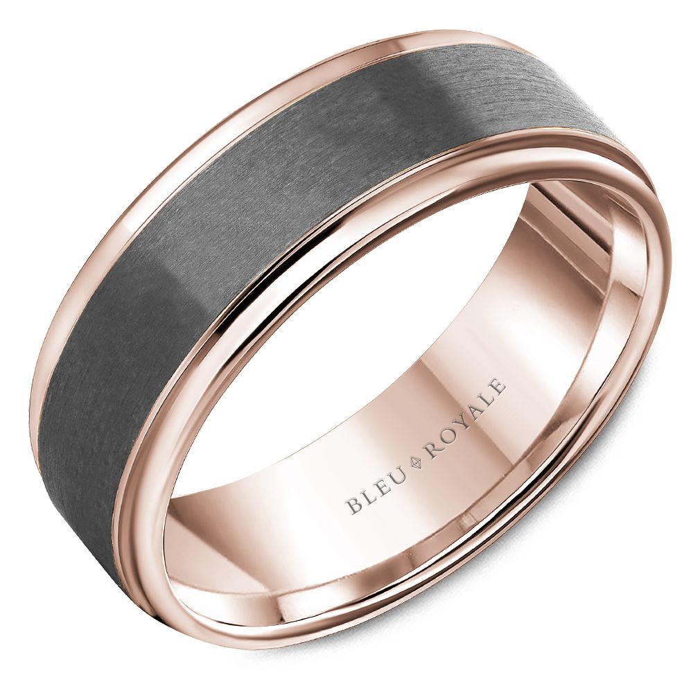 Bleu Royale Wedding Band - RYL-168TR75-M10