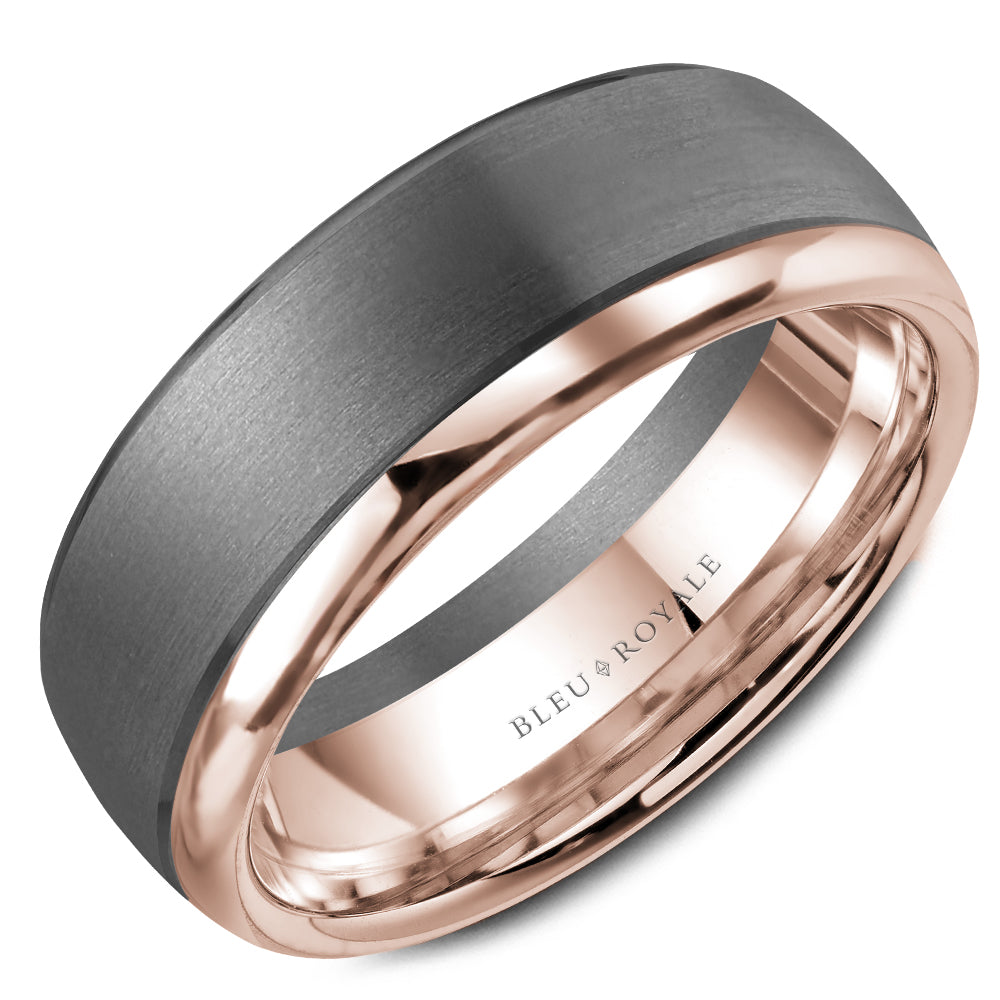 Bleu Royale Wedding Band - RYL-169TR75-M10