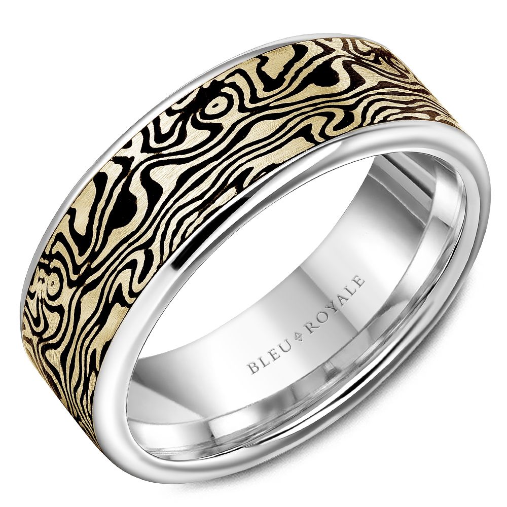 Bleu Royale Wedding Band - RYL-178YW8-M10