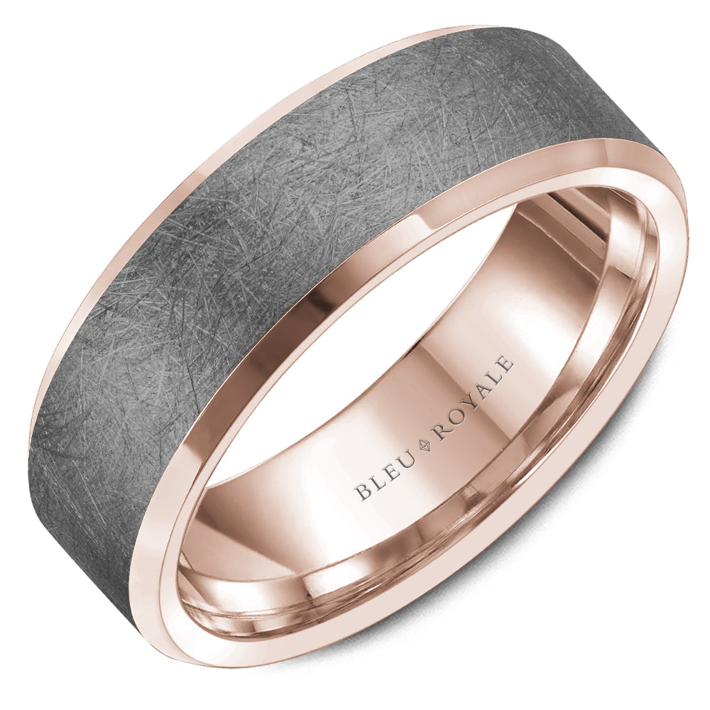 Bleu Royale Wedding Band - RYL-182TR75-M10