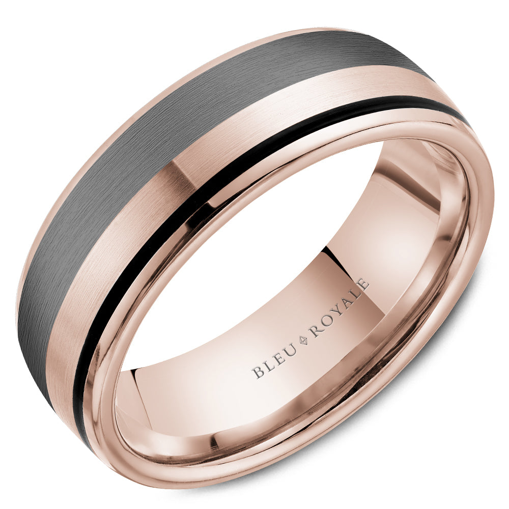 Bleu Royale Wedding Band - RYL-183TBR75-M10