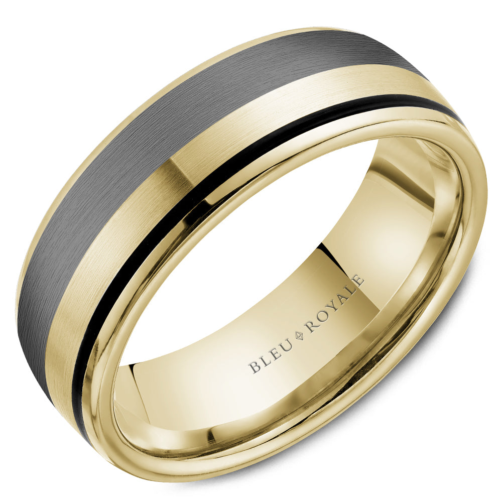 Bleu Royale Wedding Band - RYL-183TBY75-M10