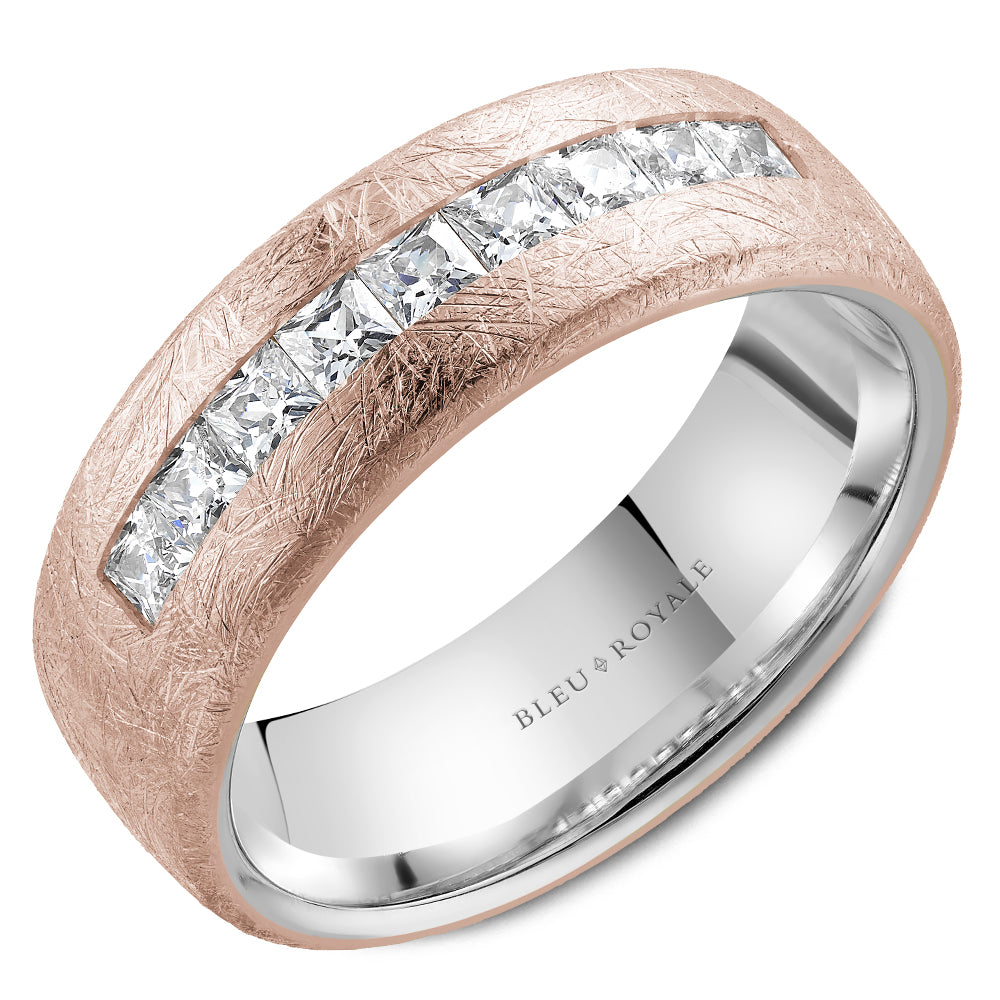 Bleu Royale Wedding Band - RYL-187RWD75-M10