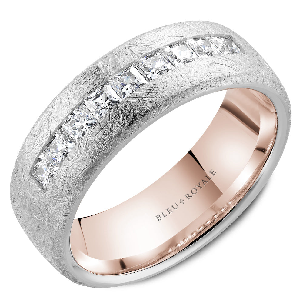 Bleu Royale Wedding Band - RYL-187WRD75-M10