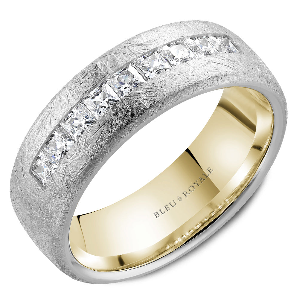 Bleu Royale Wedding Band - RYL-187WYD75-M10