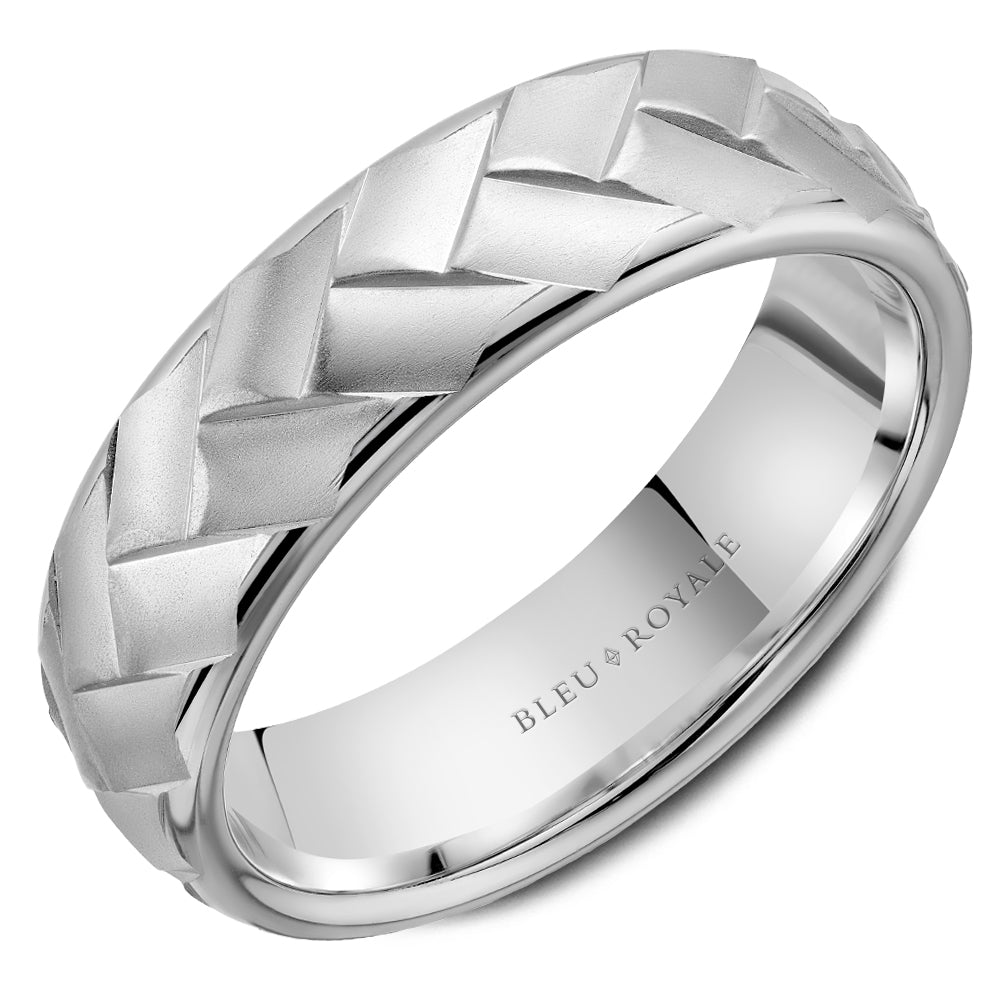 Bleu Royale Wedding Band - RYL-189W65-M10