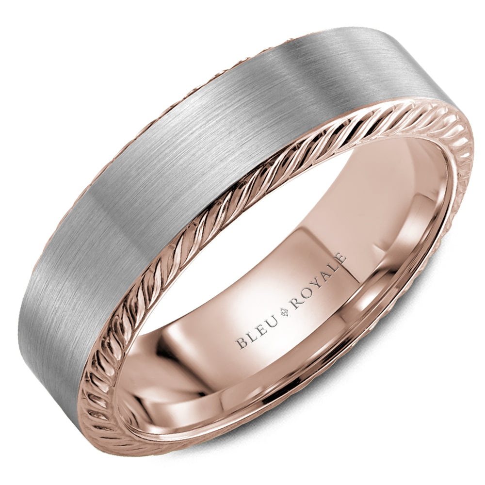 Bleu Royale Wedding Band - RYL-197WR65-M10