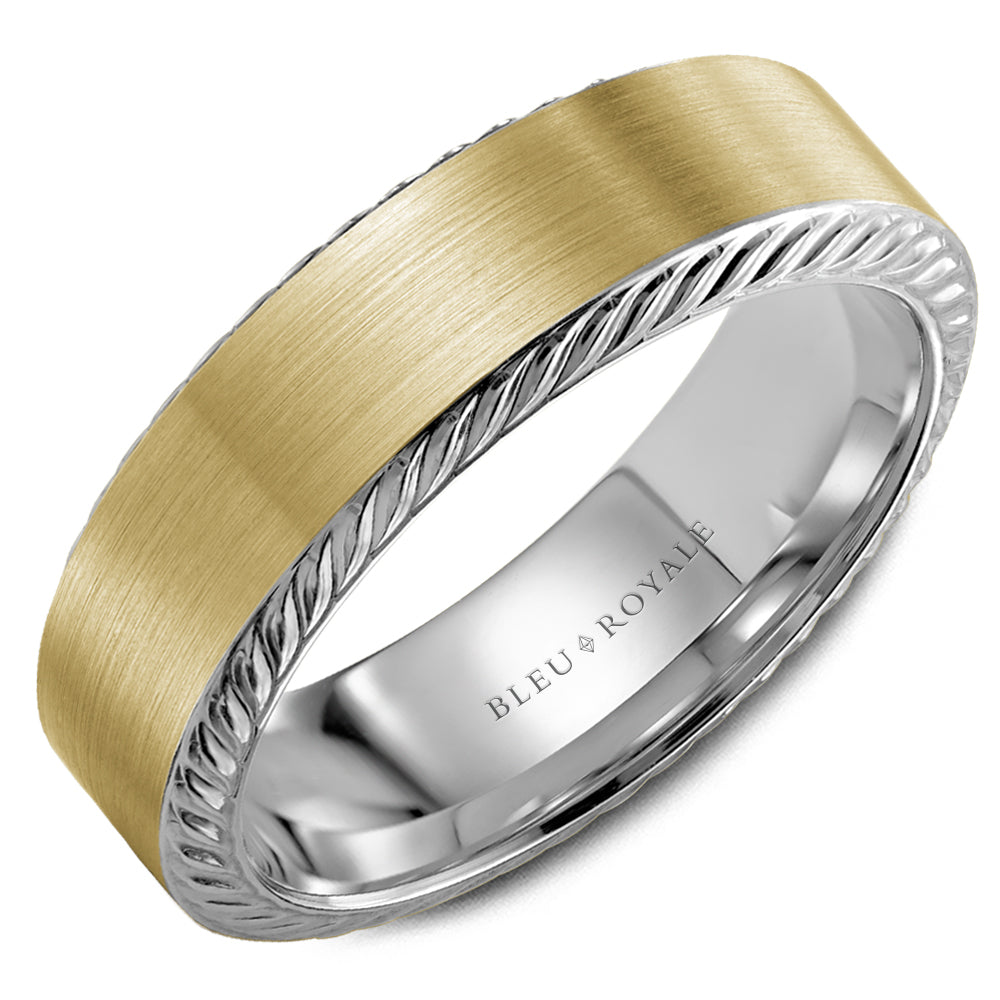 Bleu Royale Wedding Band - RYL-197YW65-M10