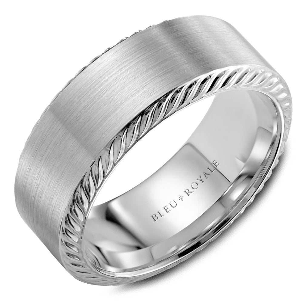 Bleu Royale Wedding Band - RYL-198W85-M10