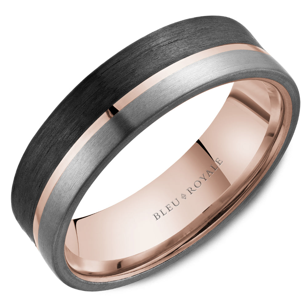 Bleu Royale Wedding Band - RYL-201RBT75-M10