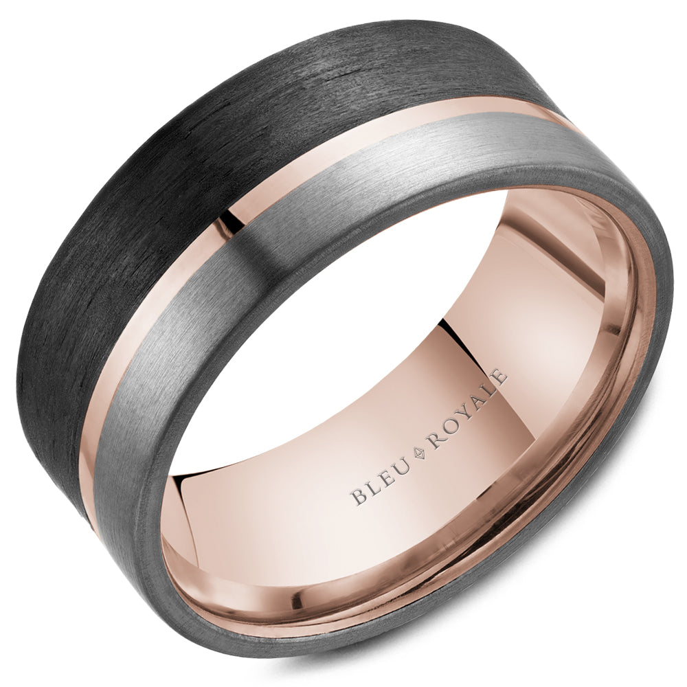 Bleu Royale Wedding Band - RYL-201RBT9-M10