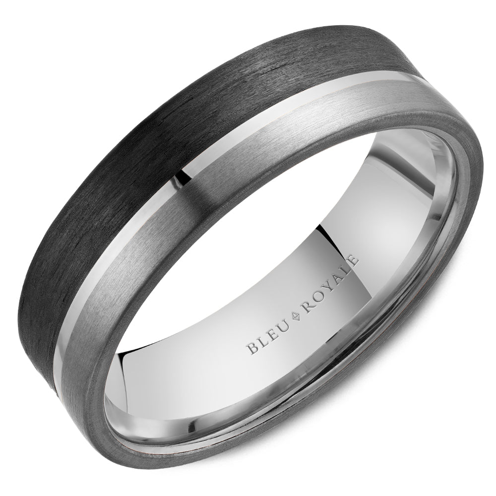 Bleu Royale Wedding Band - RYL-201WBT75-M10