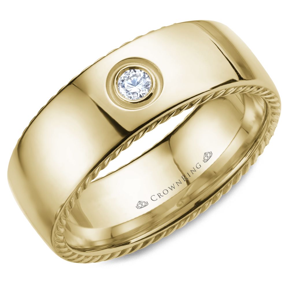 Crownring Wedding Band - WB-016RD8Y-M10